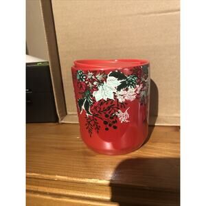 Starbucks Christmas Holiday 2022 Red Ceramic Tumbler Poinsettia